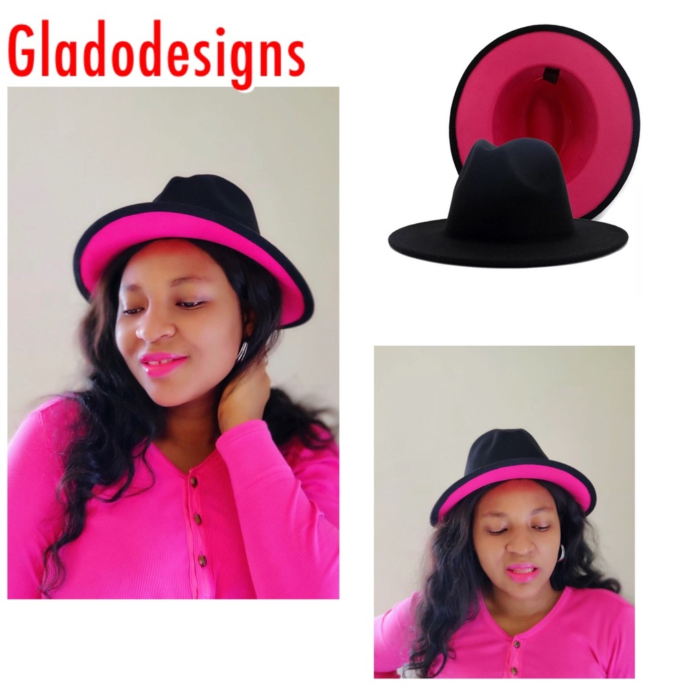 Unisex Fedora Hat two tone fedora hat cowboy hat